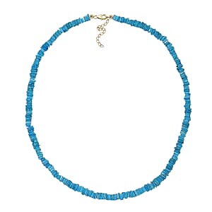 Turquoise 100.00 ctw Necklace in Vermeil YG Over Sterling Silver 18 Inches