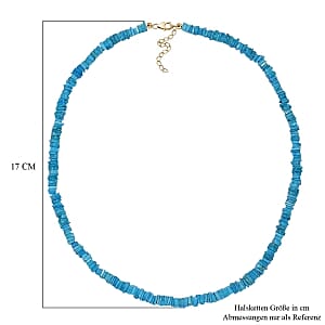 Turquoise 100.00 ctw Necklace in Vermeil YG Over Sterling Silver 18 Inches