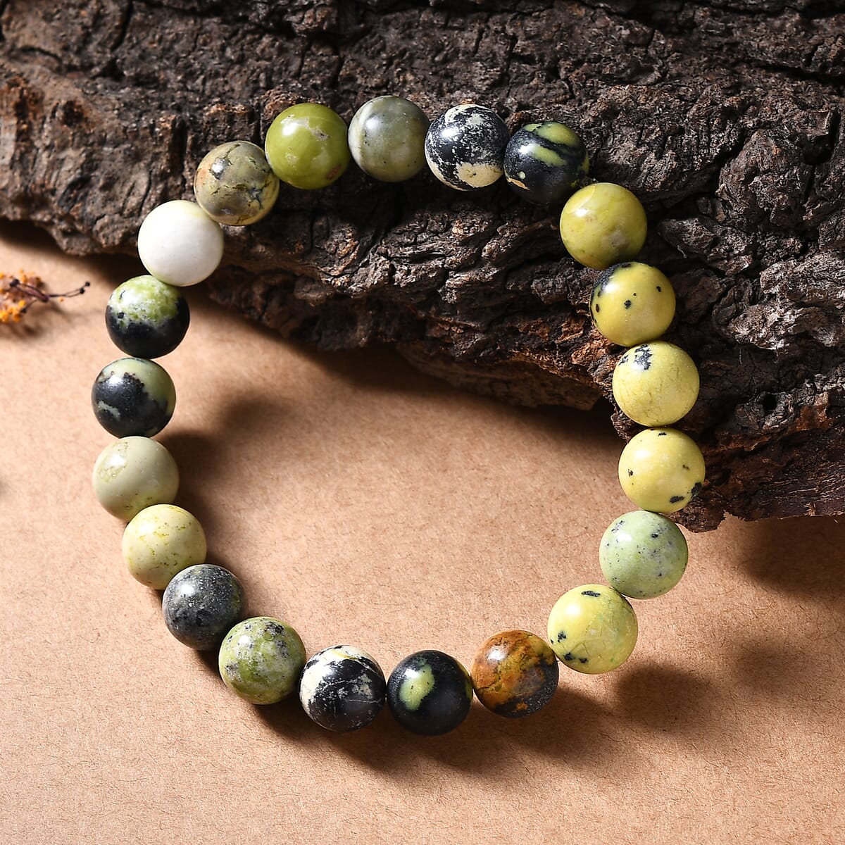 Serpentine Beaded 150.00 ctw Stretch Bracelet  image number 1
