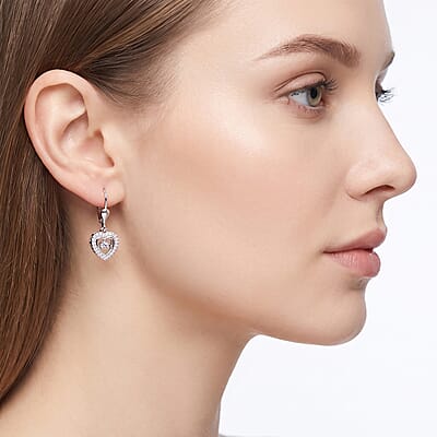Luxuriant Lab Grown Diamond G-H SI 0.40 ctw Earrings in Rhodium Over Sterling Silver