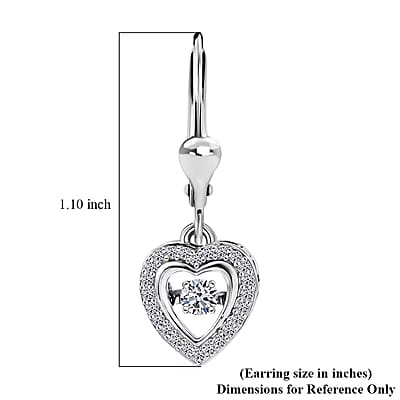Luxuriant Lab Grown Diamond G-H SI 0.40 ctw Earrings in Rhodium Over Sterling Silver