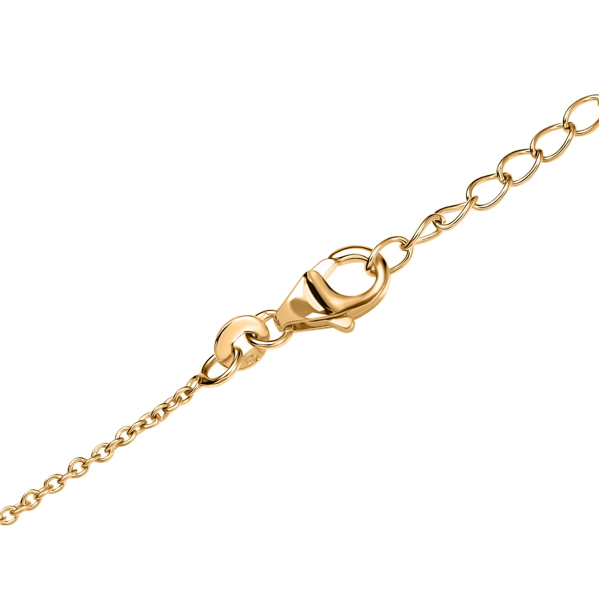 Luxuriant Lab Grown Diamond 0.25 ctw Heart Necklace 18 Inches in 18K Vermeil Yellow Gold Over Sterling Silver image number 4