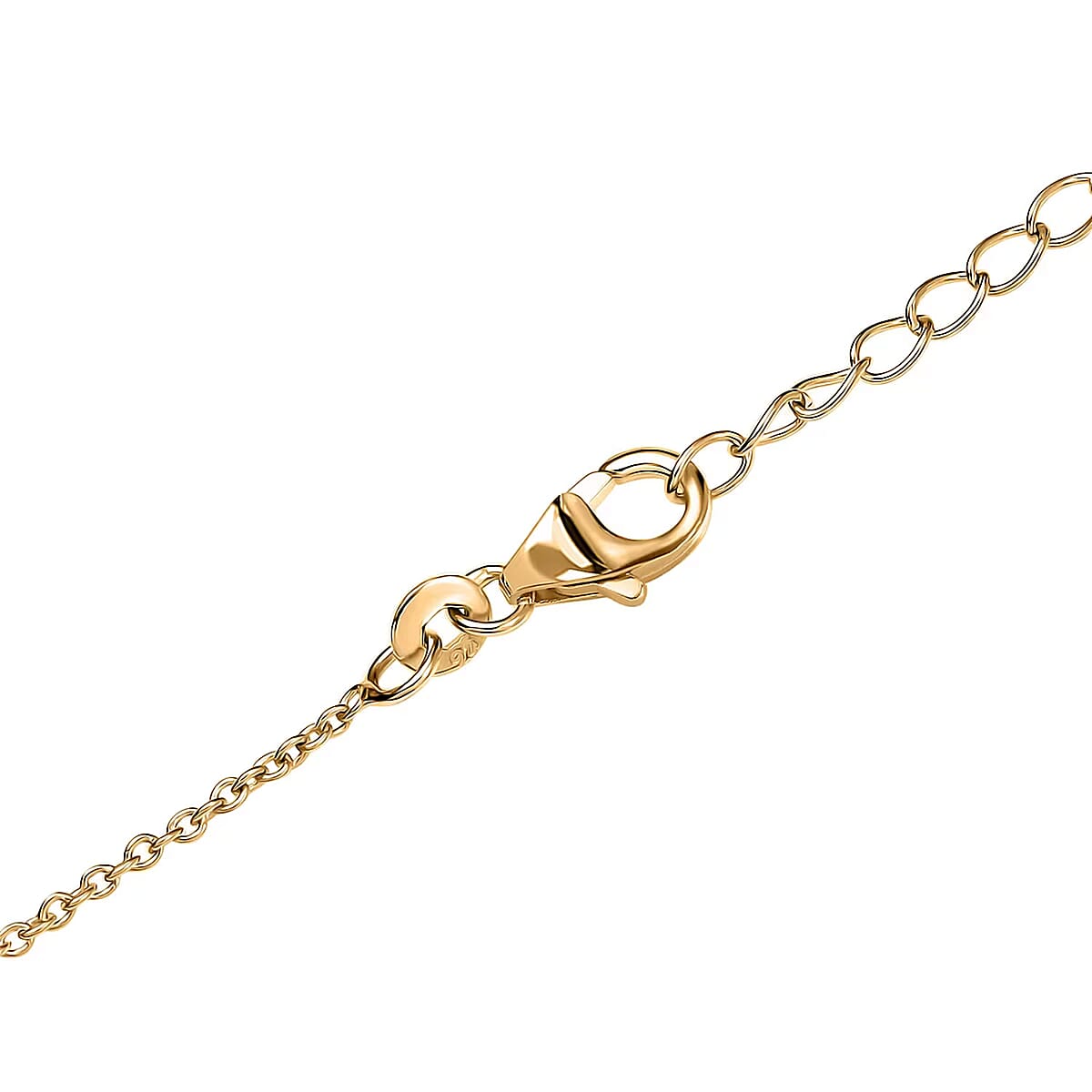 Luxuriant Lab Grown Diamond G-H SI 0.25 ctw Heart Necklace 18 Inches in 18K Vermeil Yellow Gold Over Sterling Silver image number 7