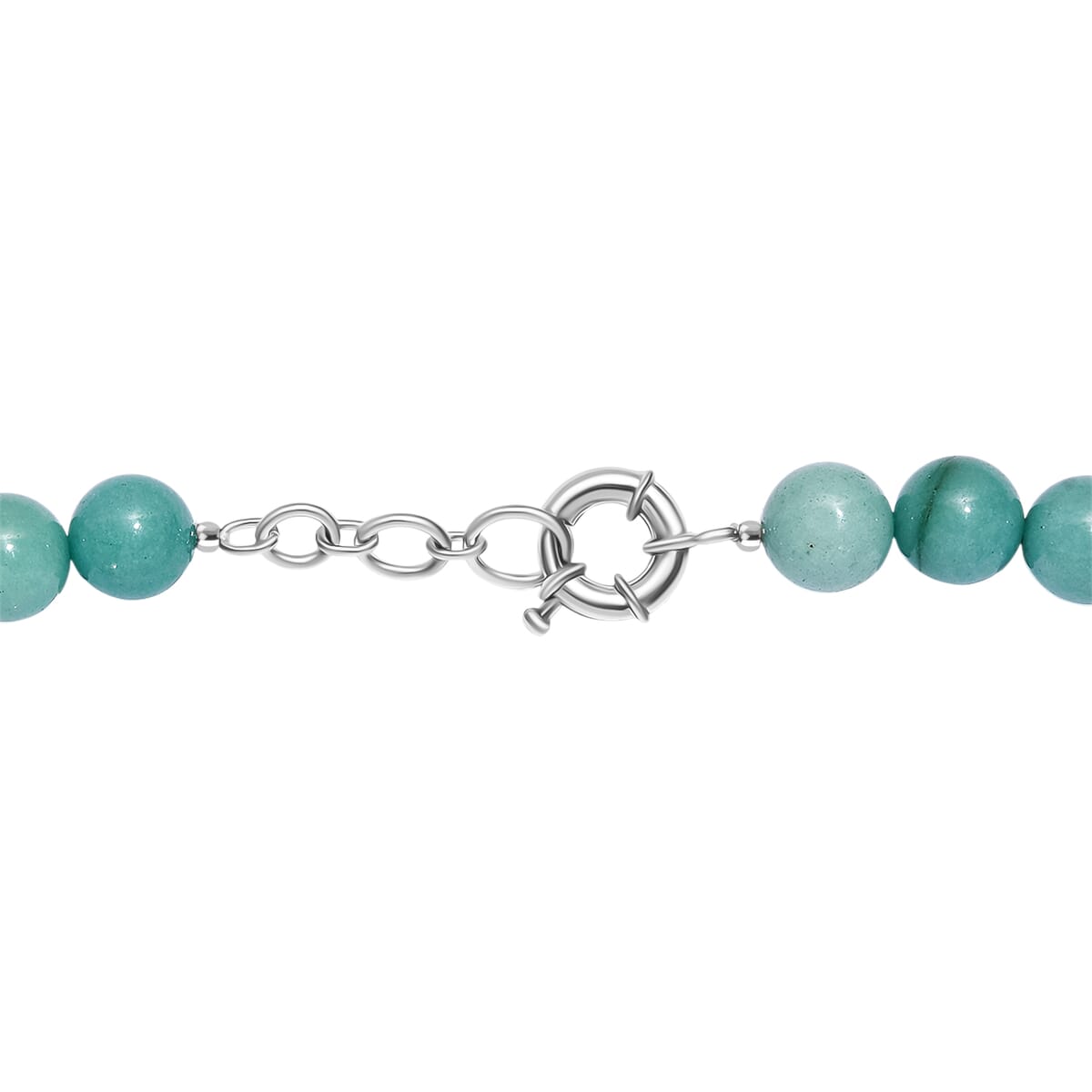 Karis Amazonite Beaded 470.00 ctw Necklace 18 Inches in Platinum Bond  image number 4