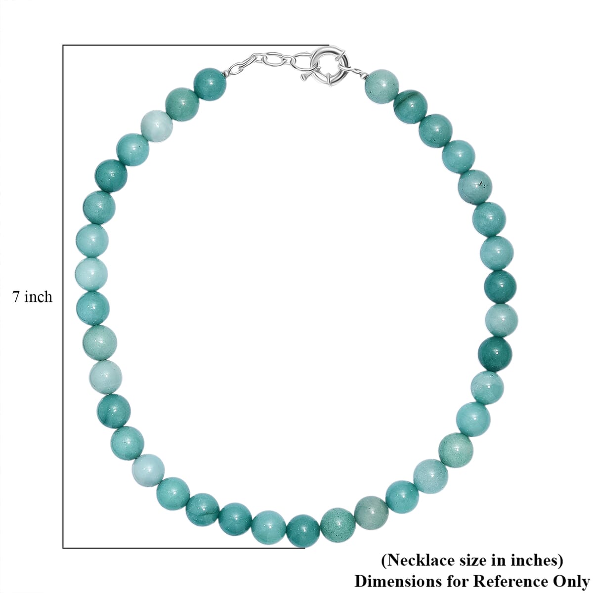 Karis Amazonite Beaded 470.00 ctw Necklace 18 Inches in Platinum Bond  image number 5