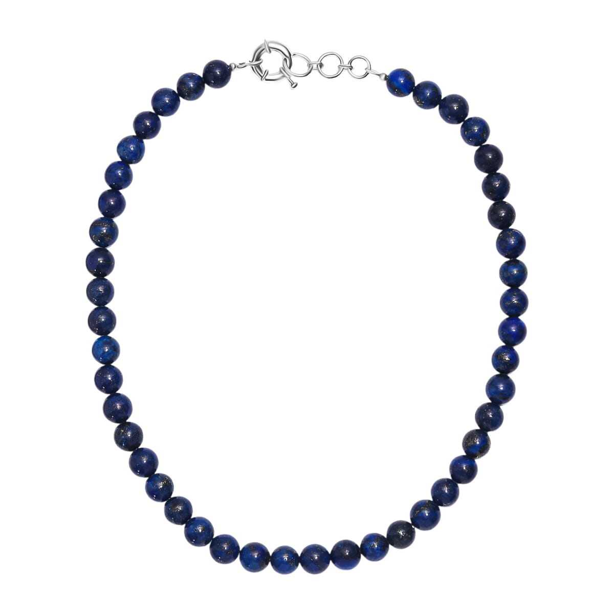 Karis Lapis Lazuli Beaded 361.00 ctw Necklace 18 Inches in Platinum Bond  image number 3