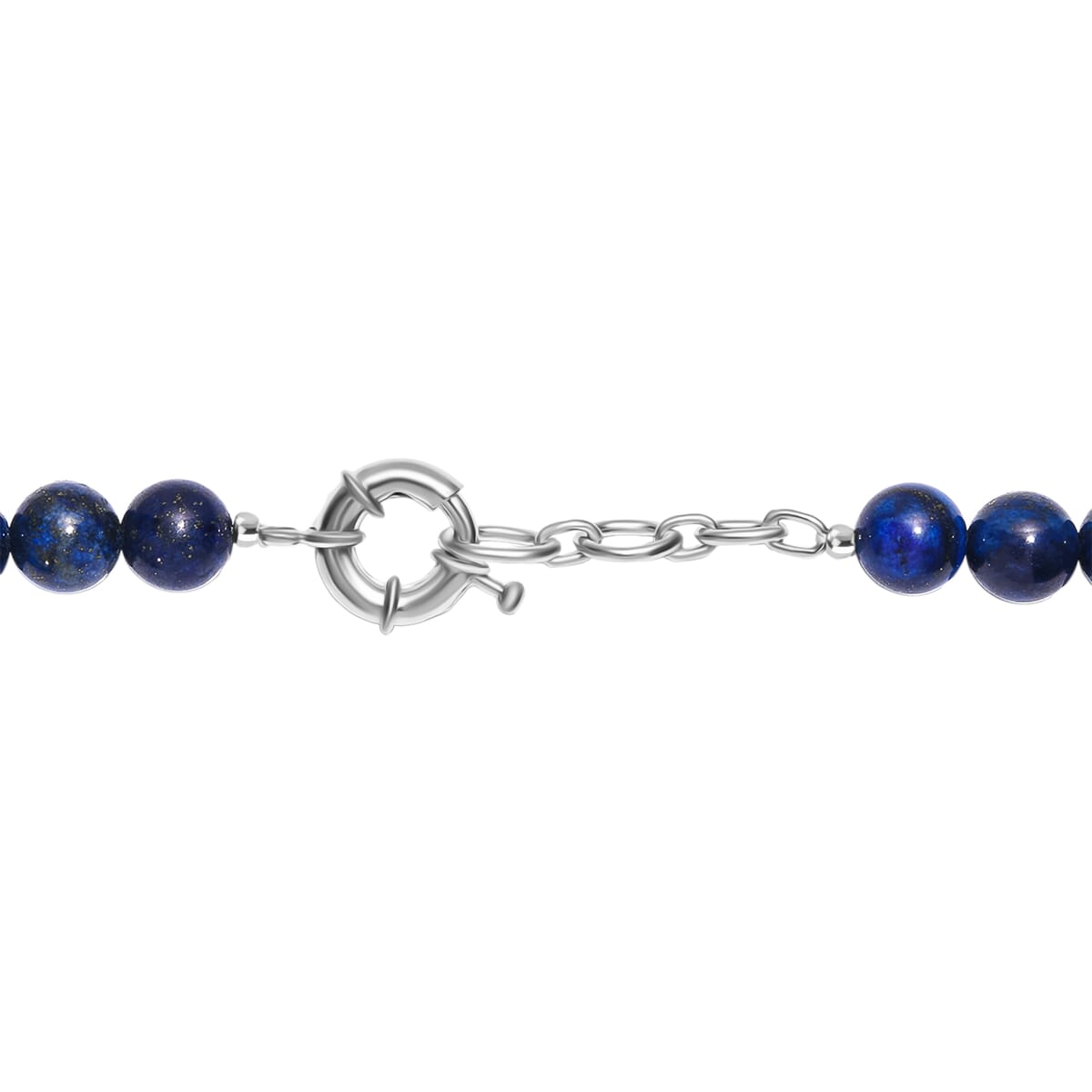 Karis Lapis Lazuli Beaded 361.00 ctw Necklace 18 Inches in Platinum Bond  image number 4