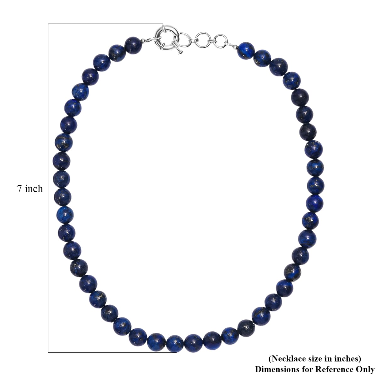 Karis Lapis Lazuli Beaded 361.00 ctw Necklace 18 Inches in Platinum Bond  image number 5
