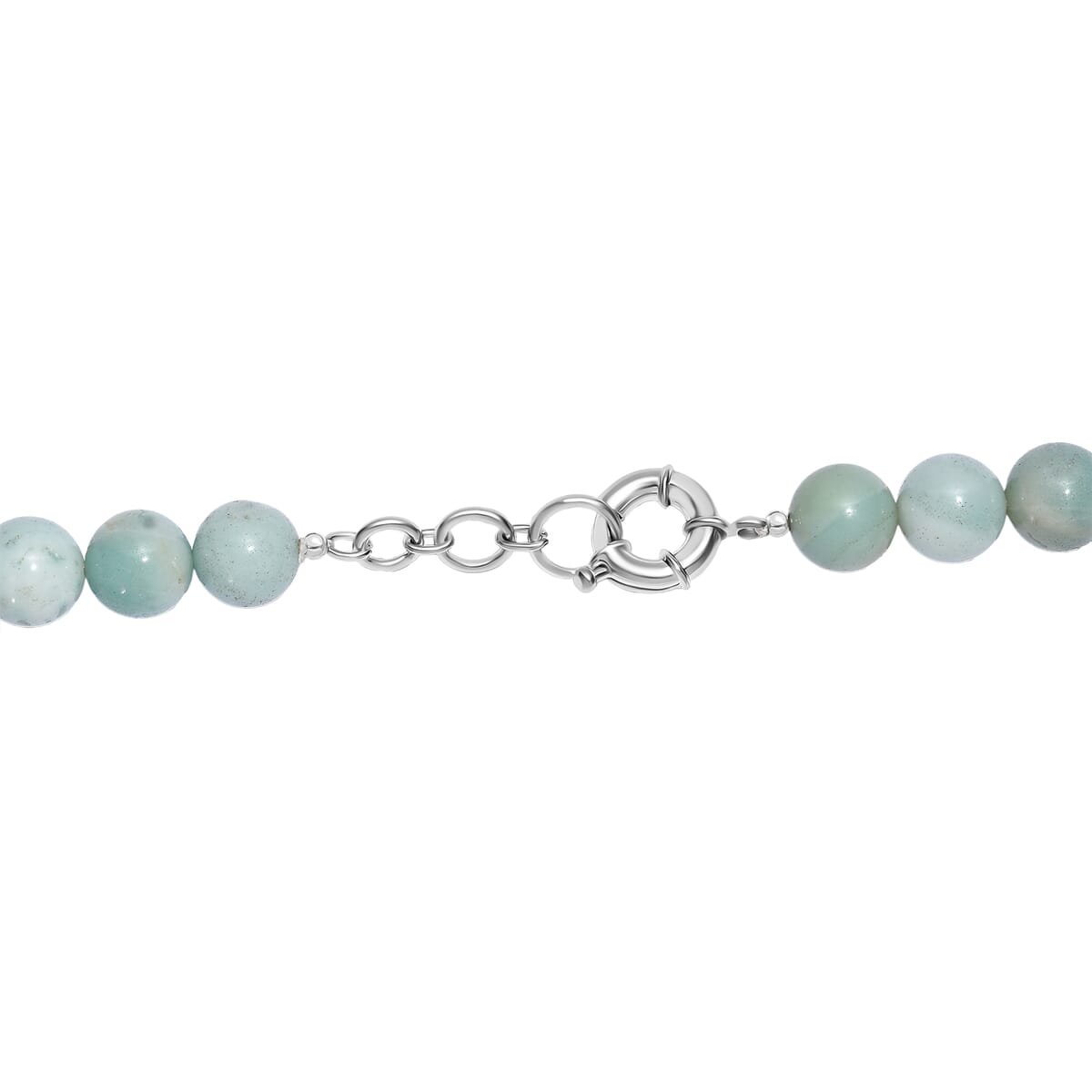 Karis Amazonite Beaded 443.00 ctw Necklace 18 Inches in Platinum Bond  image number 4