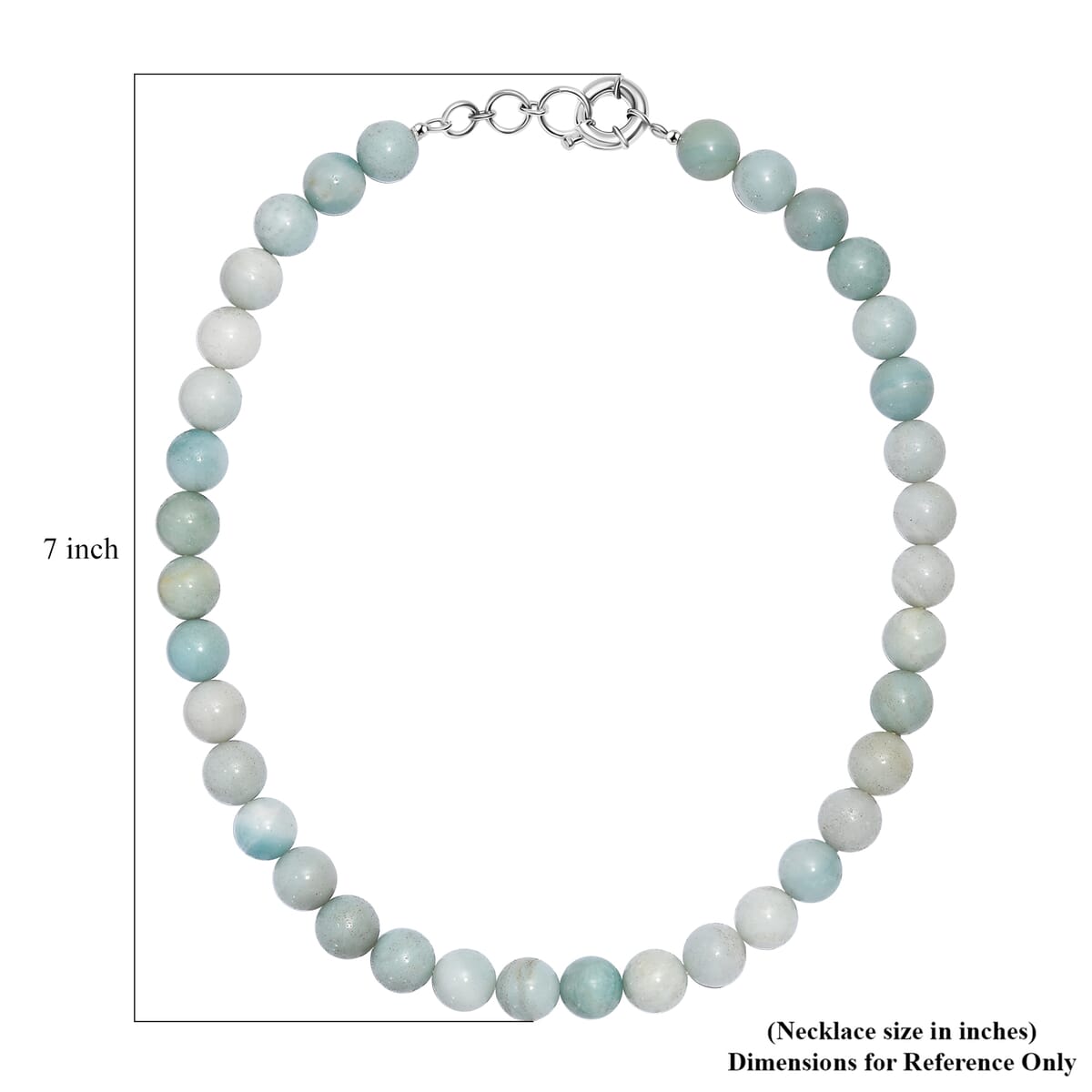 Karis Amazonite Beaded 443.00 ctw Necklace 18 Inches in Platinum Bond  image number 5