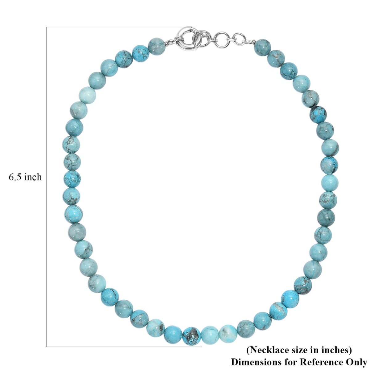 Blue Howlite 328.00 ctw Beaded Necklace in Platinum Bond 18 Inches image number 5