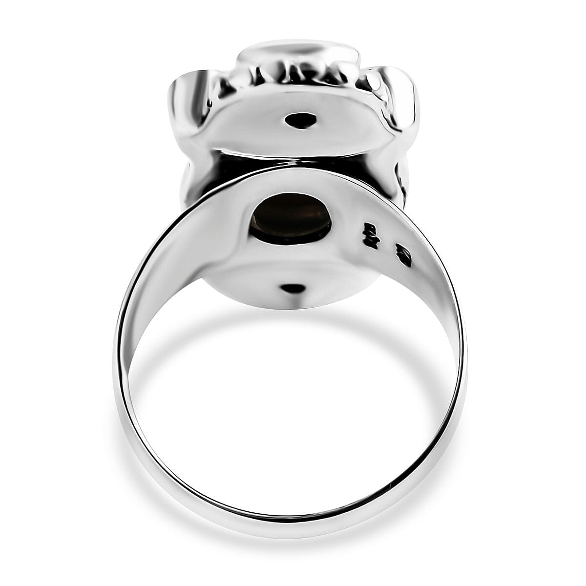 Sajen Silver Gray Cameo and Multi Gemstone 4.50 ctw Ring in Sterling Silver (Size 10.0) image number 4