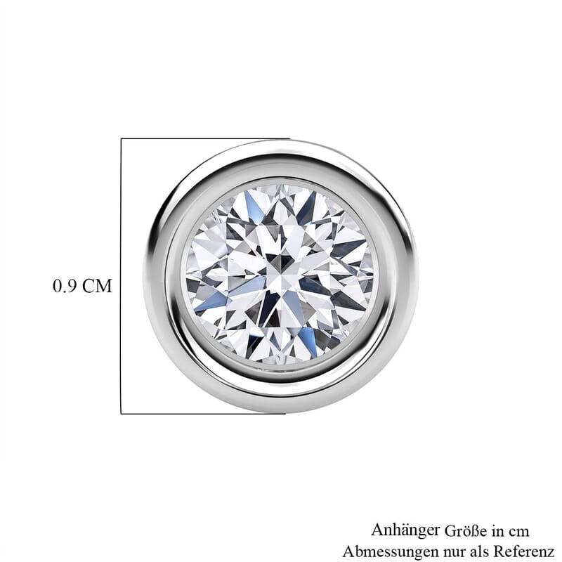 IGI Certified Luxuriant Lab Grown Diamond D IF 1.00 ctw Pendant without Chain in 950 Platinum