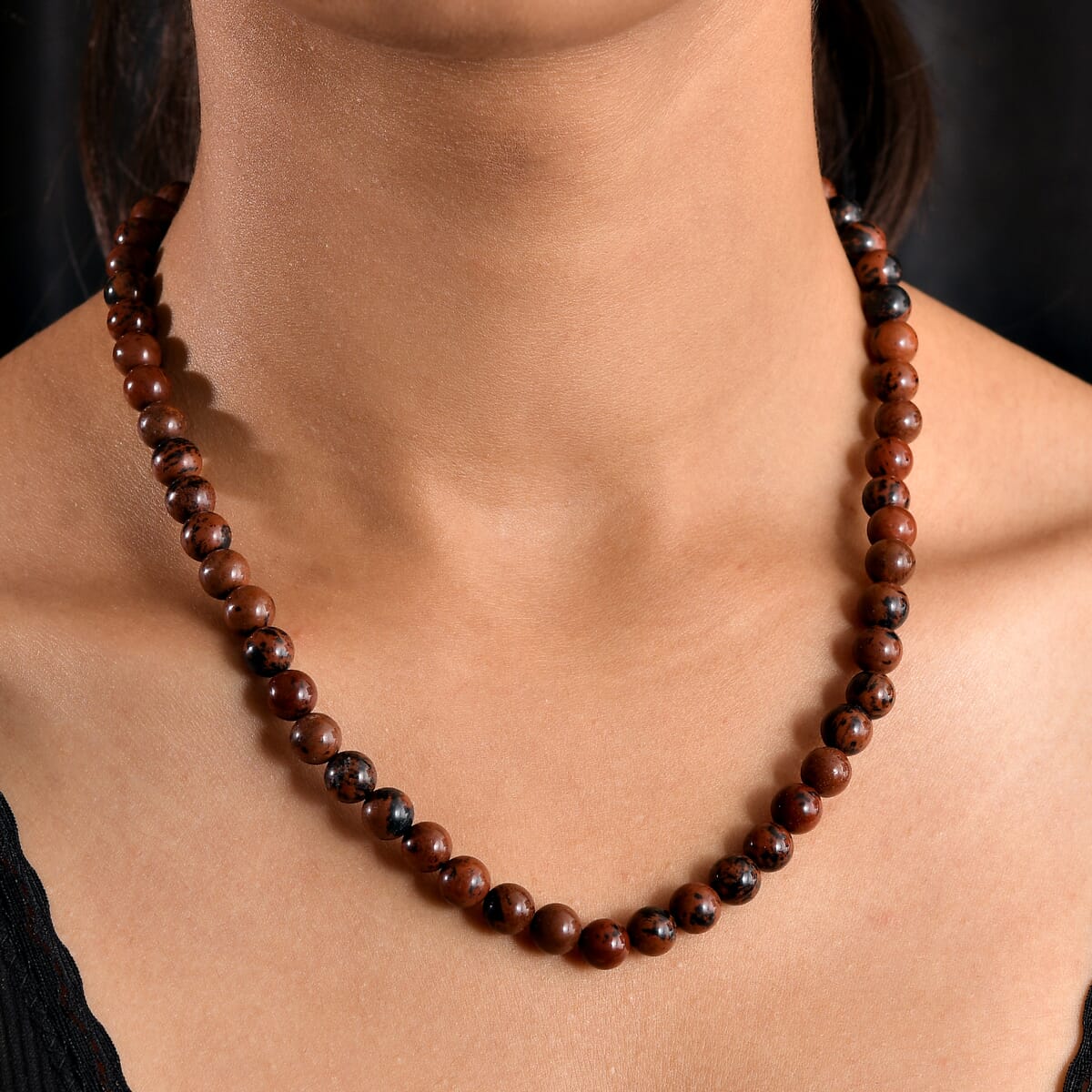 Karis Red Jasper Beaded 175.00 ctw Necklace 18 Inches in Platinum Bond  image number 2
