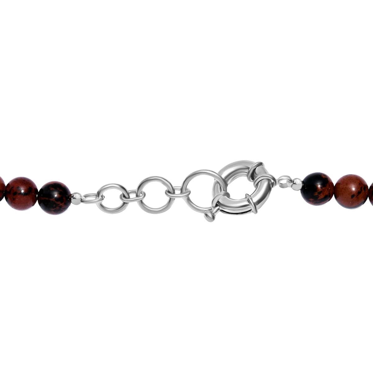 Karis Red Jasper Beaded 175.00 ctw Necklace 18 Inches in Platinum Bond  image number 4
