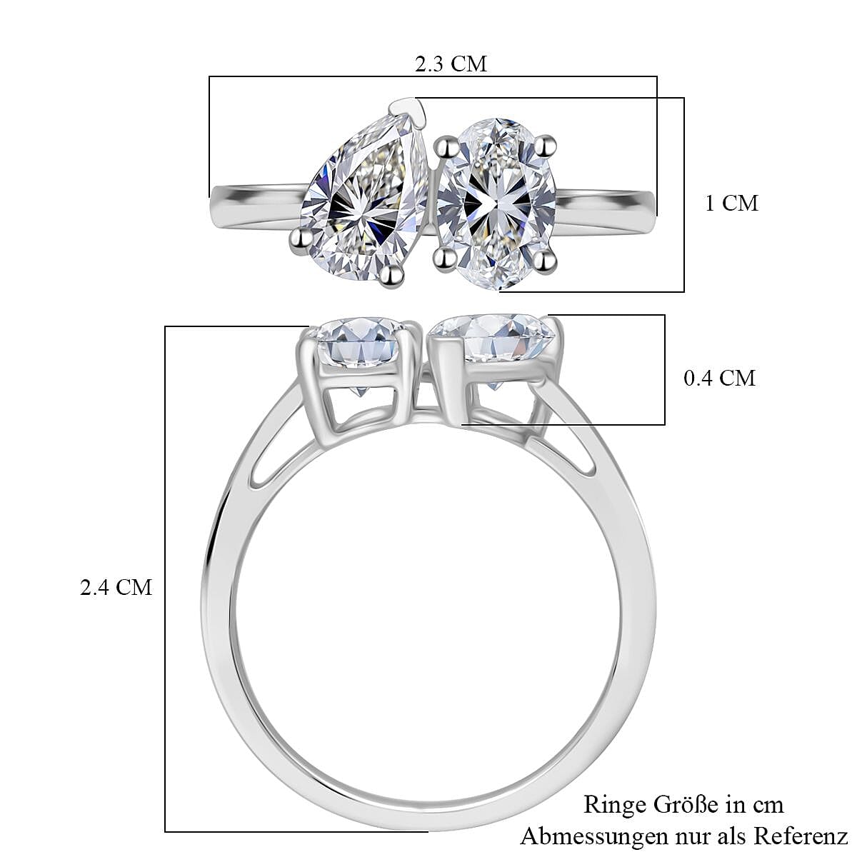 Luxuriant Lab Grown Diamond E-F VS 2.00 ctw Ring in 950 Platinum (Size 8.0) 4.80 Grams