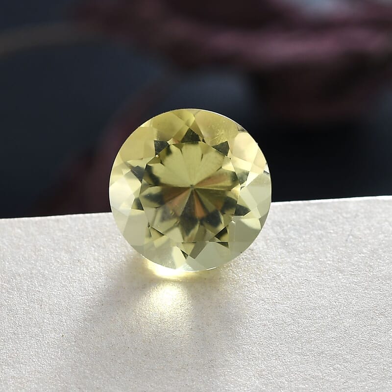 Lemon Quartz (Rnd 12 mm) 4.40 ctw Loose Gemstone