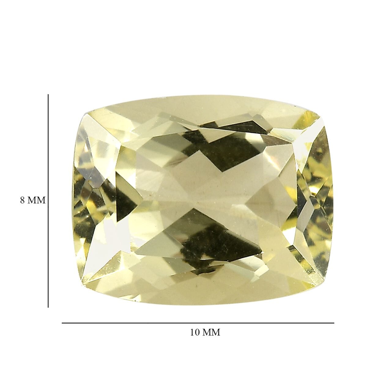Green Gold Quartz (Cush 10x8 mm) 2.73 ctw Loose Gemstone image number 4