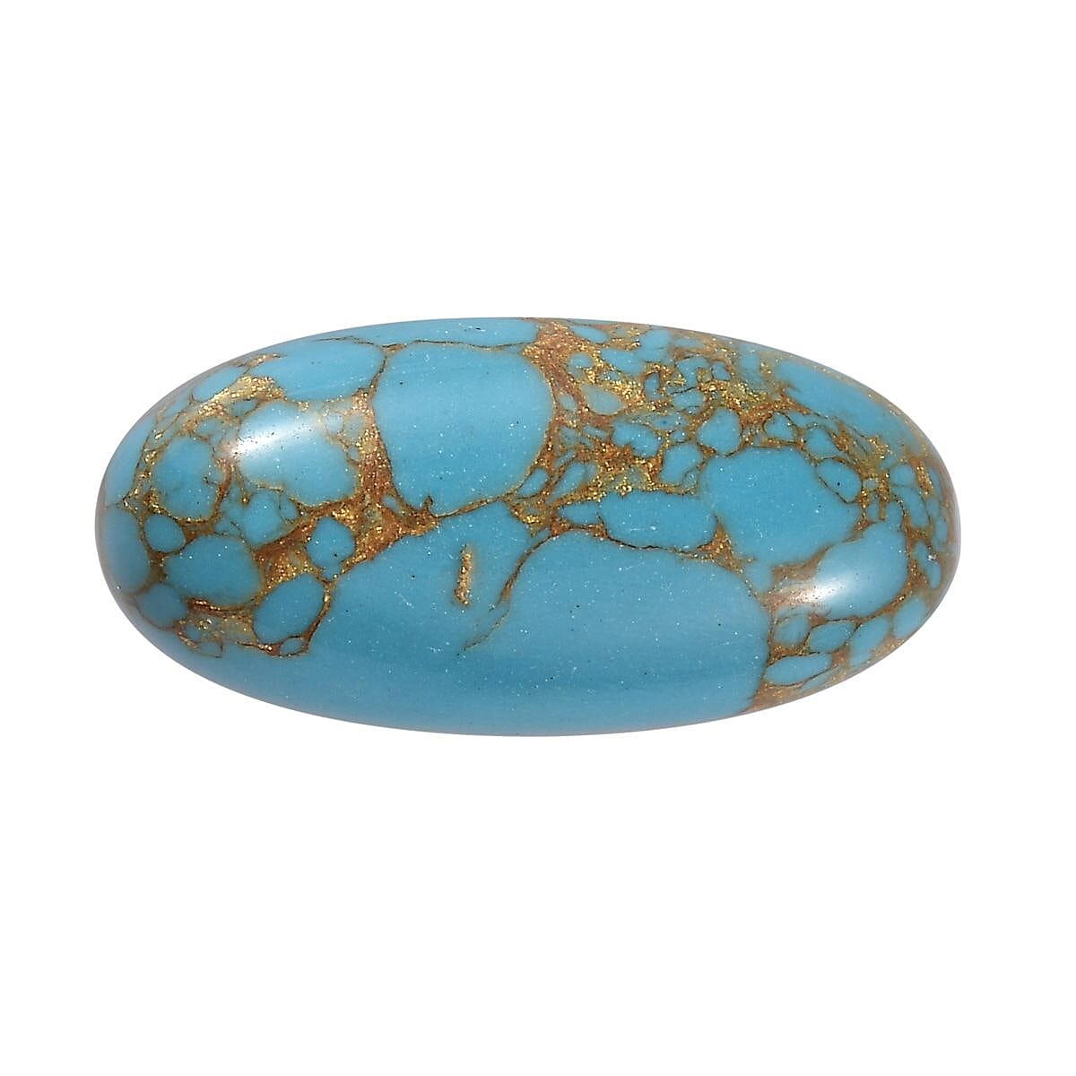 Blue Turquoise (Ovl 16x8 mm) 4.60 ctw Loose Gemstone
