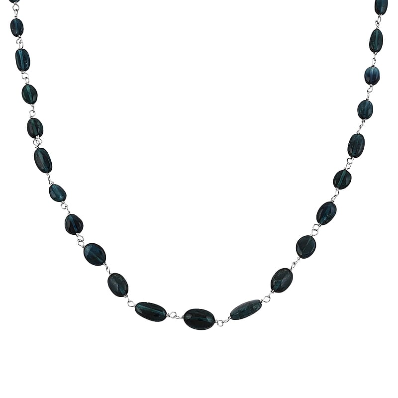Rhapsody 950 Platinum AAAA Monte Belo Indicolite Beaded Necklace (18 Inches) 30.00 ctw