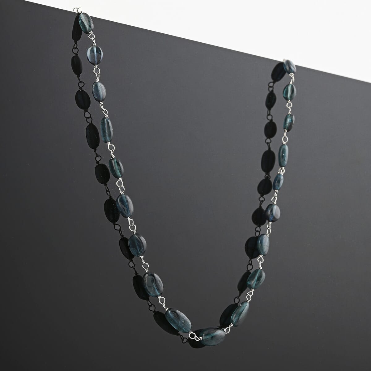 Rhapsody 950 Platinum AAAA Monte Belo Indicolite Beaded Necklace (18 Inches) 30.00 ctw image number 1