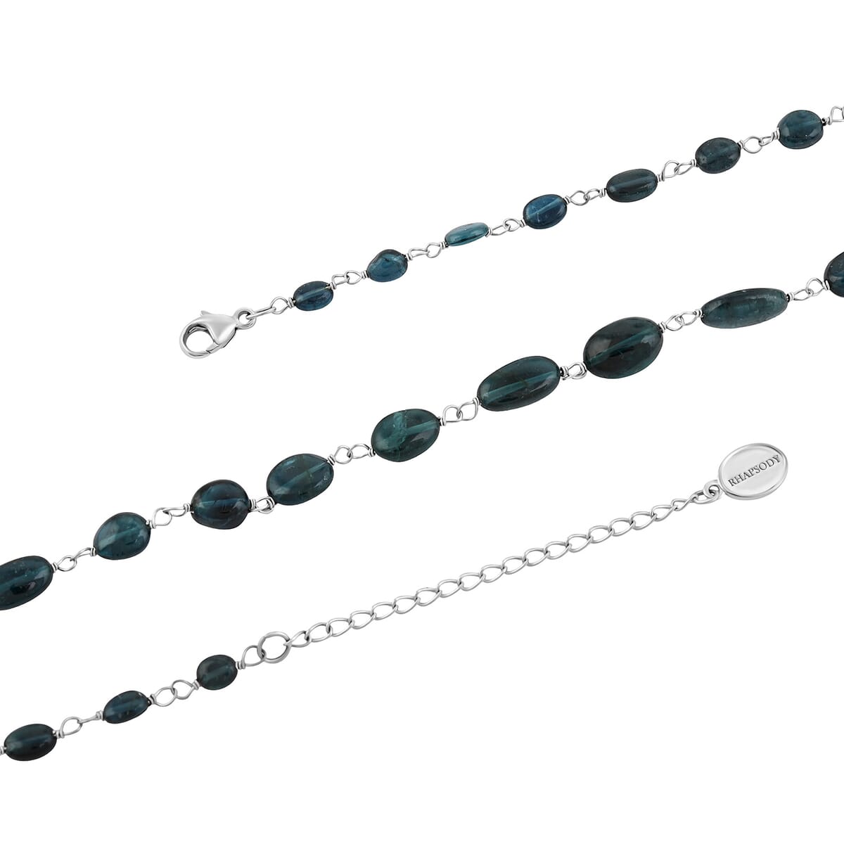 Rhapsody 950 Platinum AAAA Monte Belo Indicolite Beaded Necklace (18 Inches) 30.00 ctw image number 3