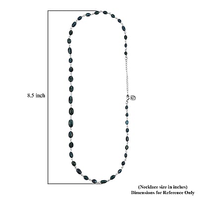 Rhapsody 950 Platinum AAAA Monte Belo Indicolite Beaded Necklace (18 Inches) 30.00 ctw