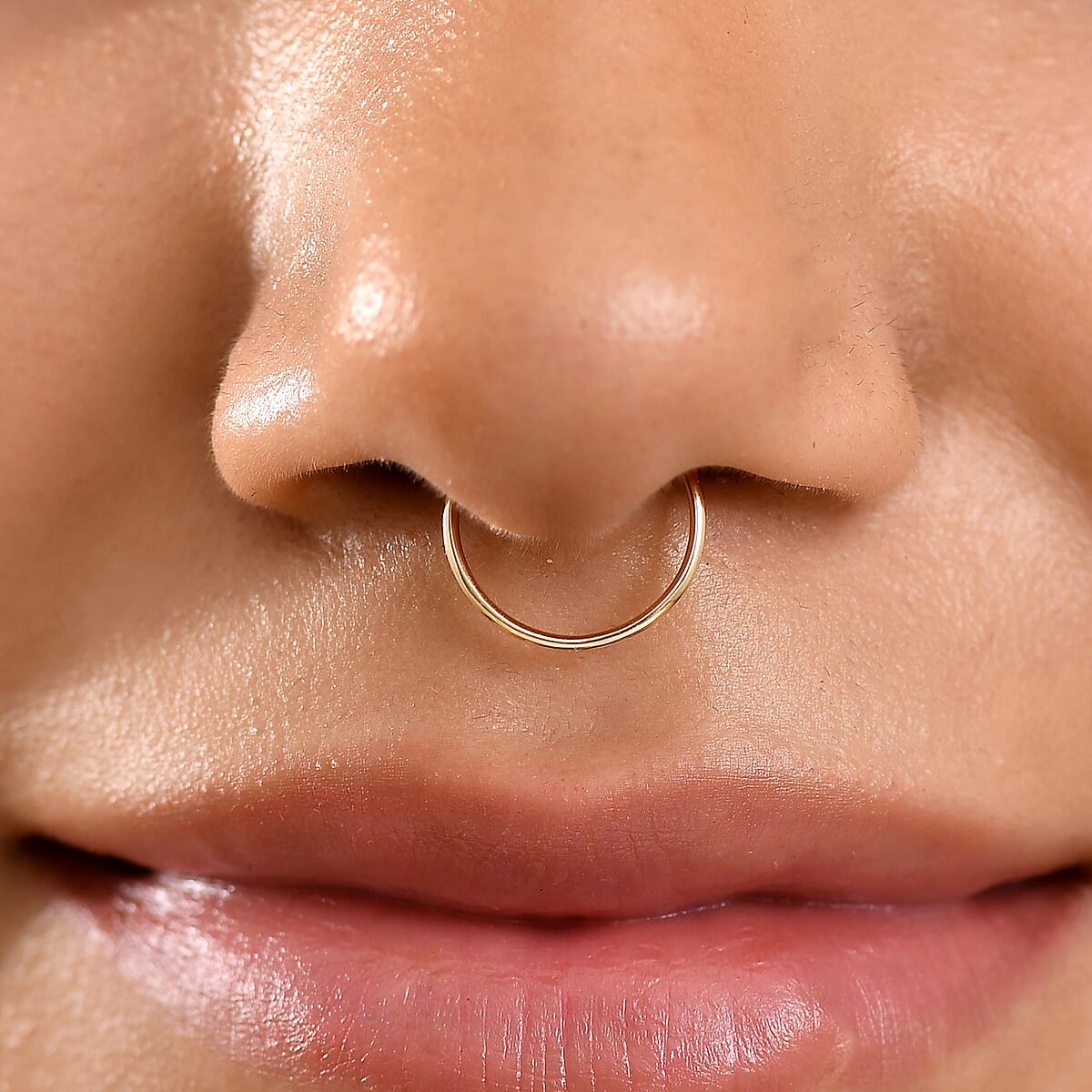 Septum Nose Ring in 10K Yellow Gold 0.50 Grams image number 2