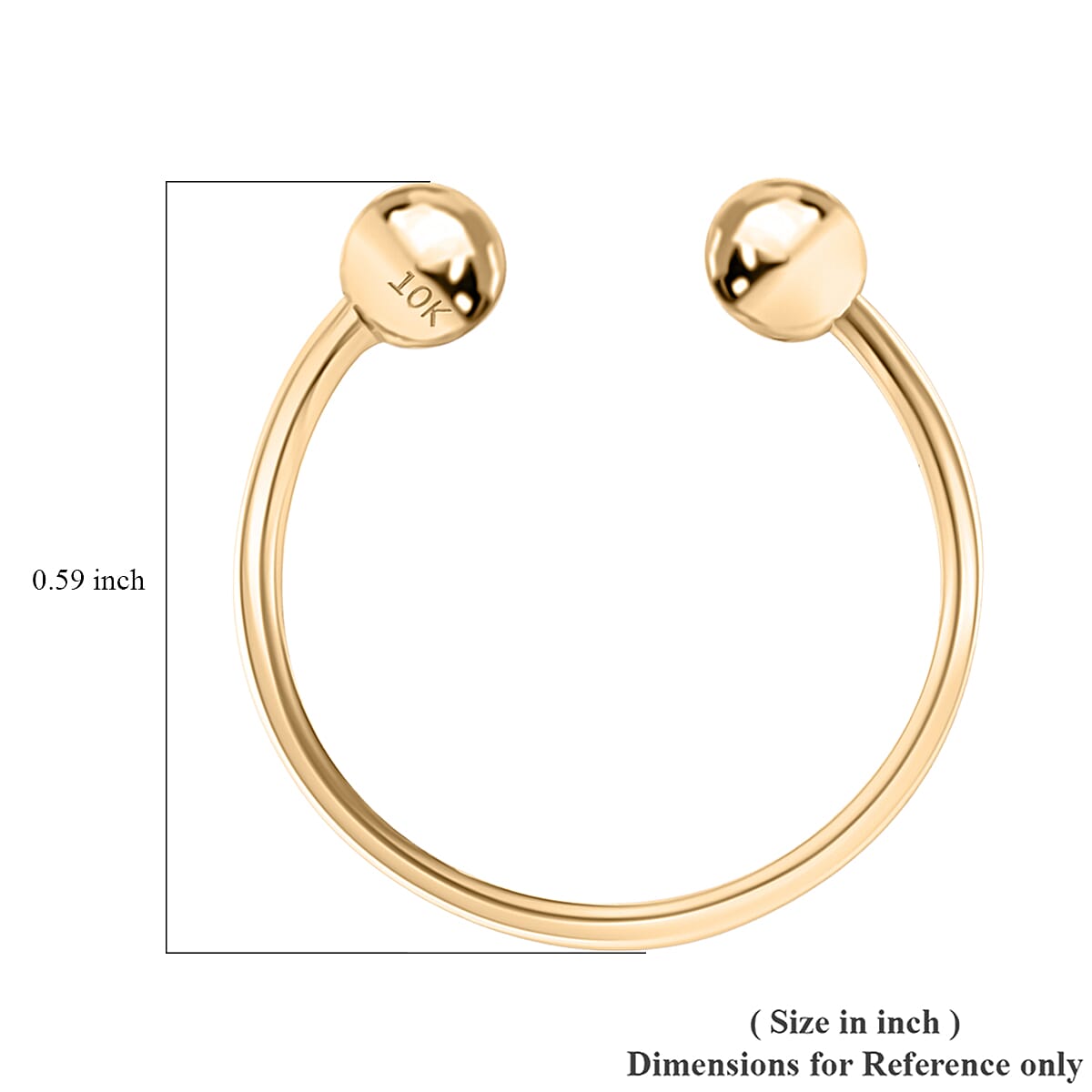 Septum Nose Ring in 10K Yellow Gold 0.50 Grams image number 4
