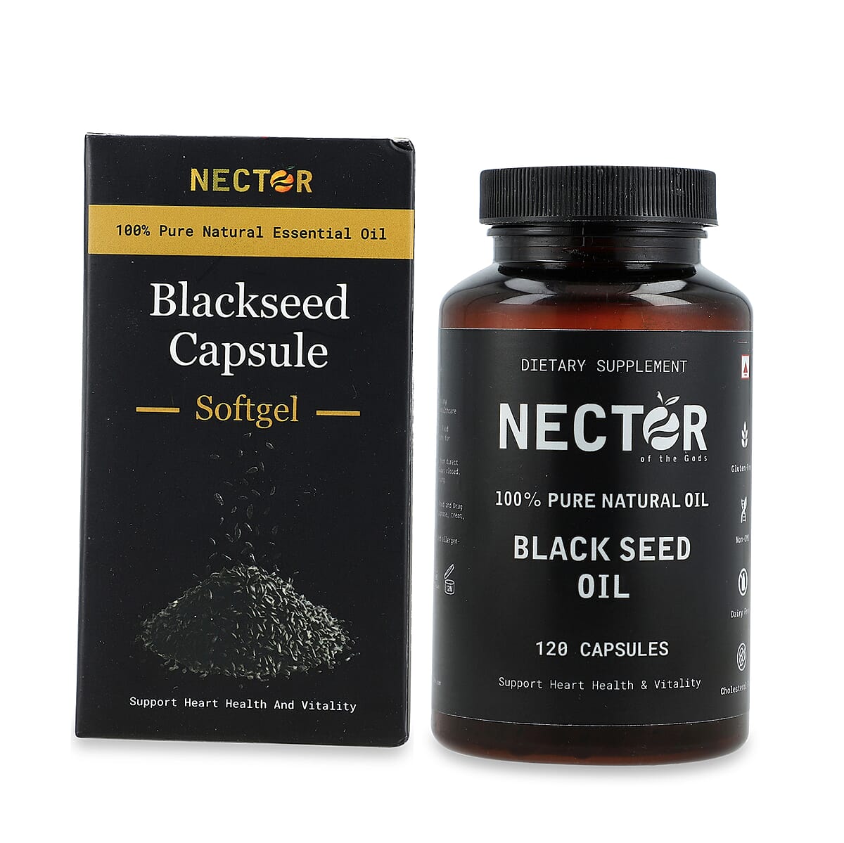 Nector Black Seed Oil Capsules (120 /Bottle) image number 0