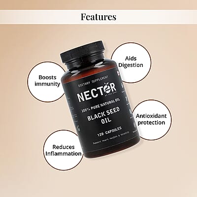 Nector Black Seed Oil Capsules (120 /Bottle)