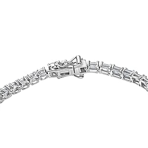 D'Joy Moissanite 8.50 ctw Regalia Line Bracelet in Rhodium Over Sterling Silver (7.25 In)