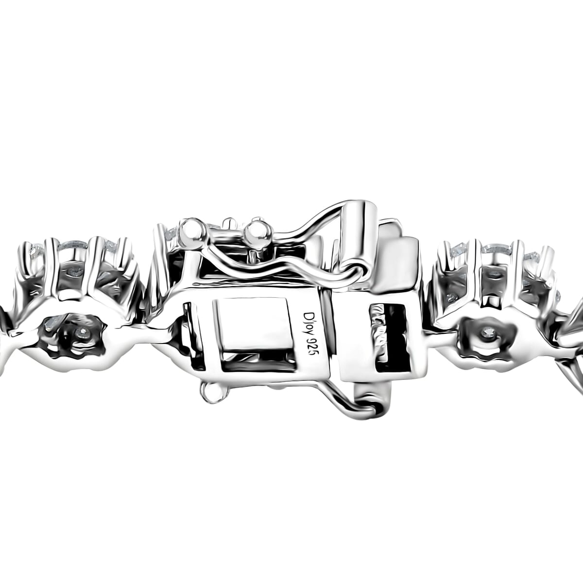 D'Joy Moissanite 6.90 ctw Bracelet in Rhodium Over Sterling Silver (8.00 In) image number 3