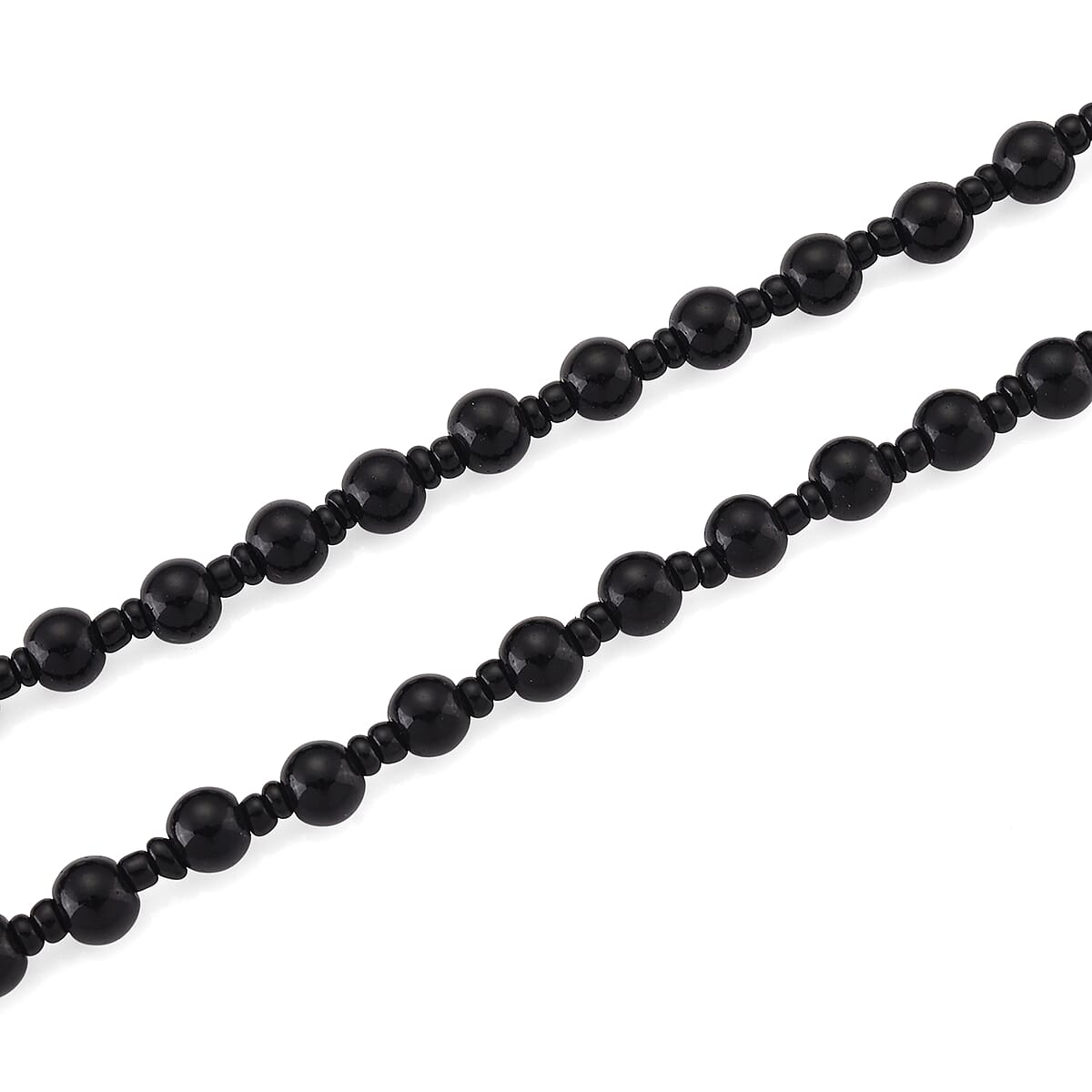 Black Obsidian 340.00 ctw Carved Pixiu Pendant with Beaded Necklace 26 Inches image number 4