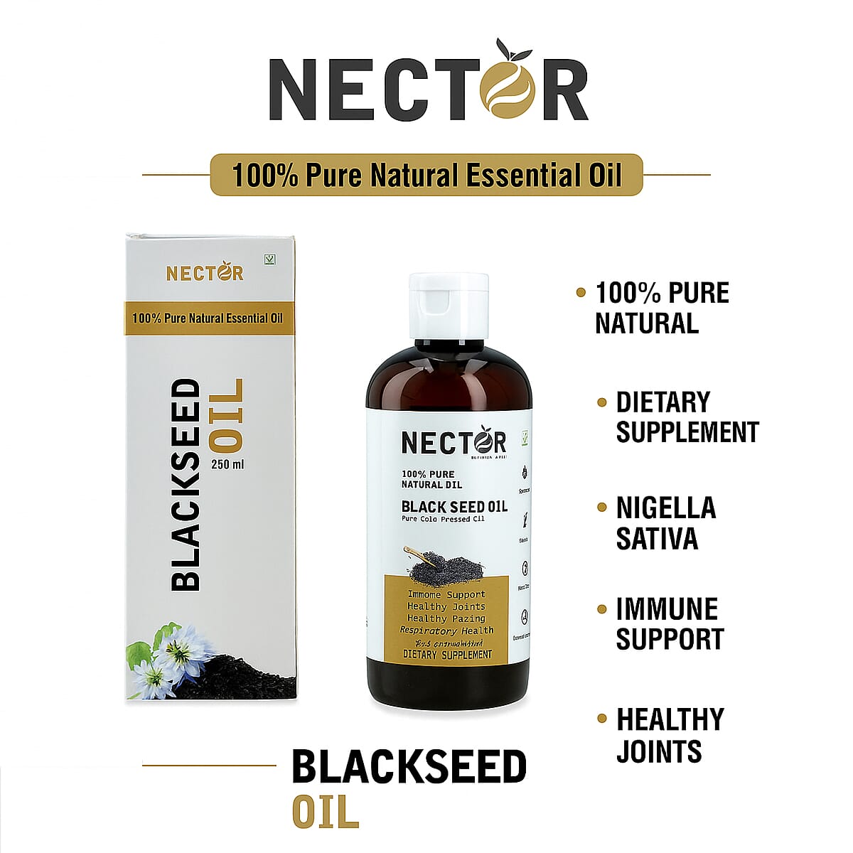Nector Black Seed Oil 250ml image number 3