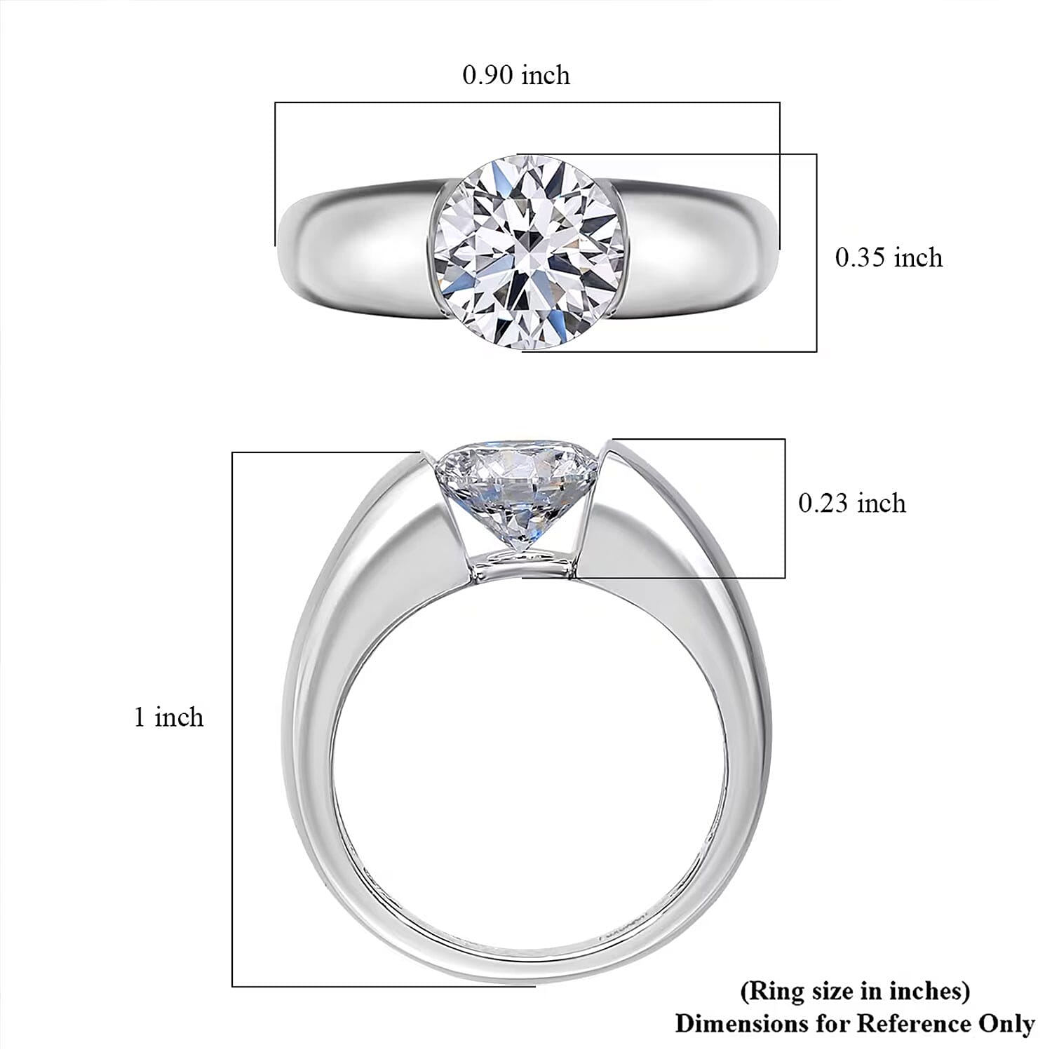  IGI Certified Luxuriant Lab Grown Diamond E-F VS 2.00 ctw Tension Set Ring in 950 Platinum (Size 6.0) 9.50 Grams