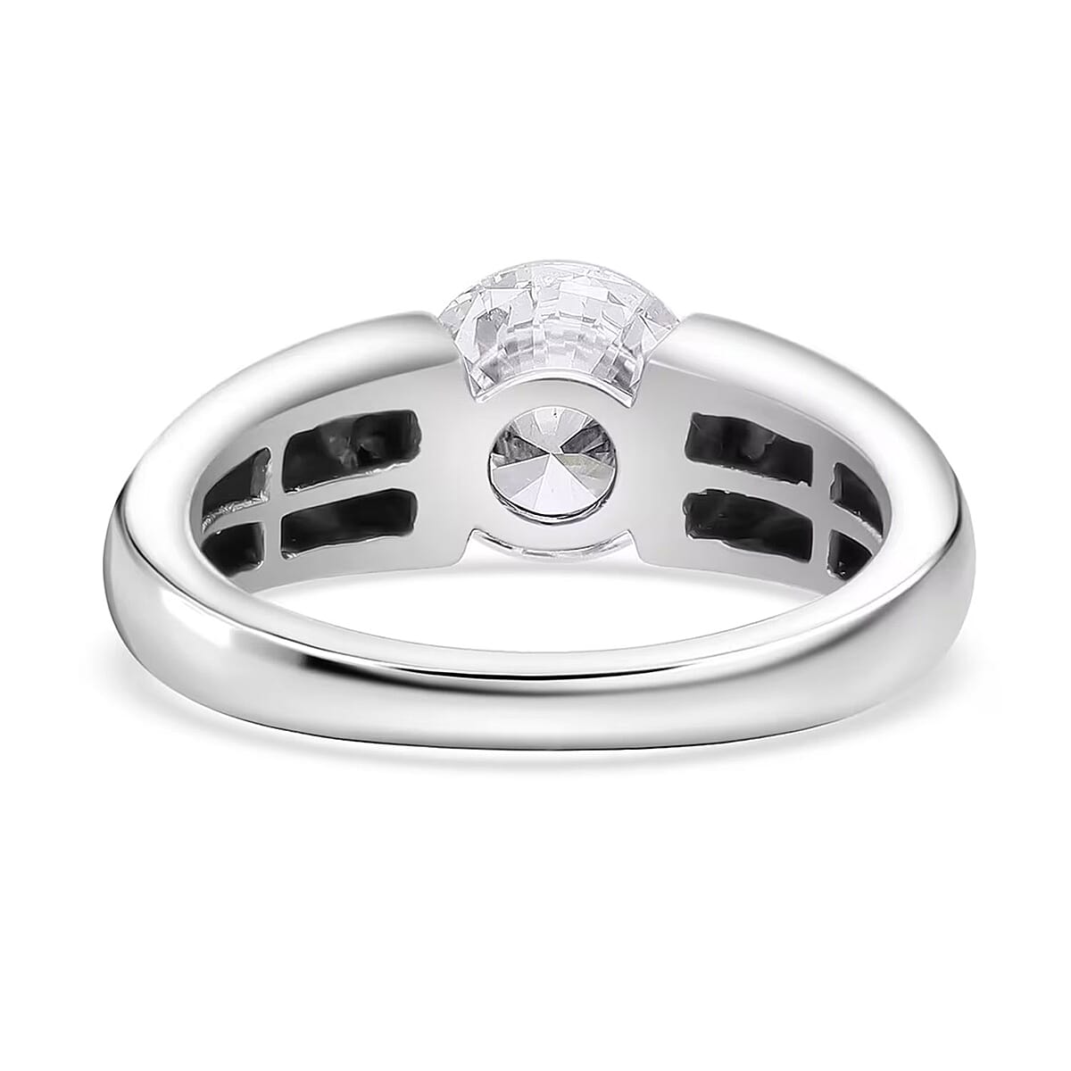 IGI Certified Luxuriant Lab Grown Diamond E-F VS 2.00 ctw Tension Set Ring in 950 Platinum (Size 9.0) 9.50 Grams image number 7