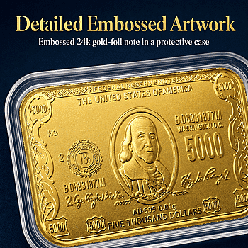 24K Gold Wealth of Nations – Currency Legacy Tribute Embossed Sheet 31x45.5mm 10mg - Product card gallery slide 4 (10178102362425)