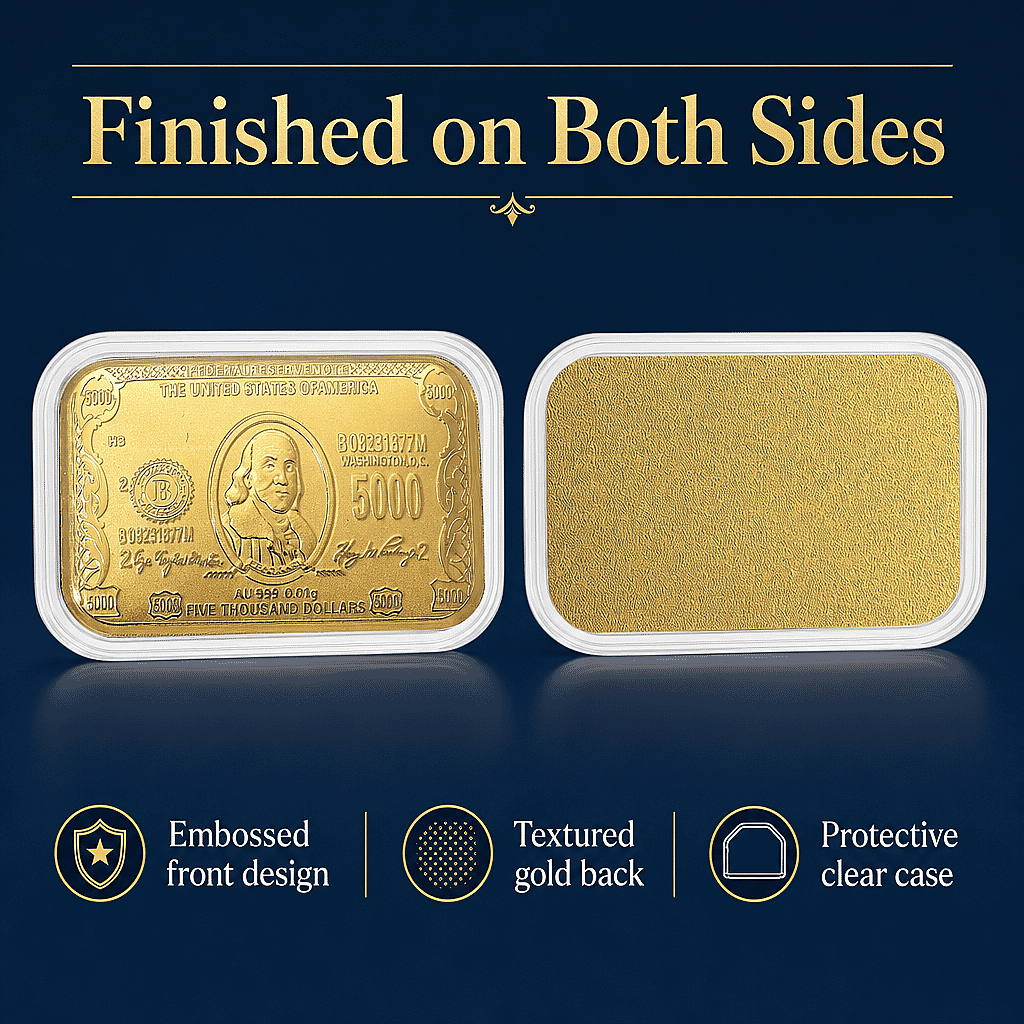Currency 24k Gold Embossed Sheet 10mg