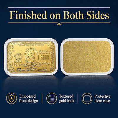 Currency 24k Gold Embossed Sheet 10mg