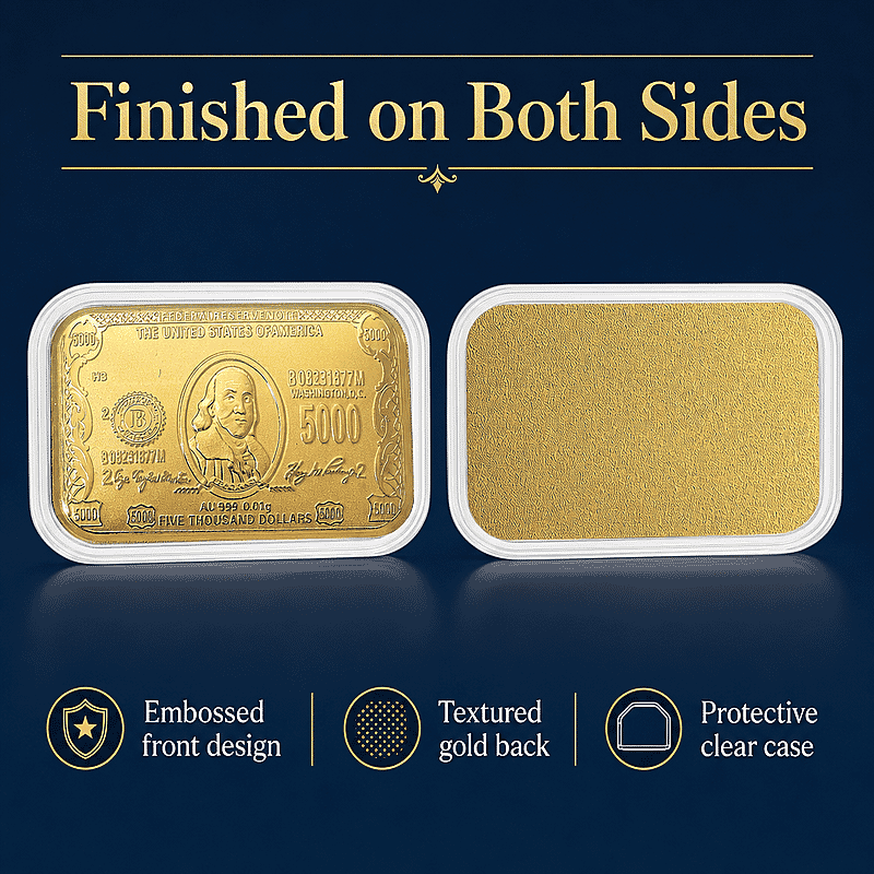 Currency 24k Gold Embossed Sheet 10mg