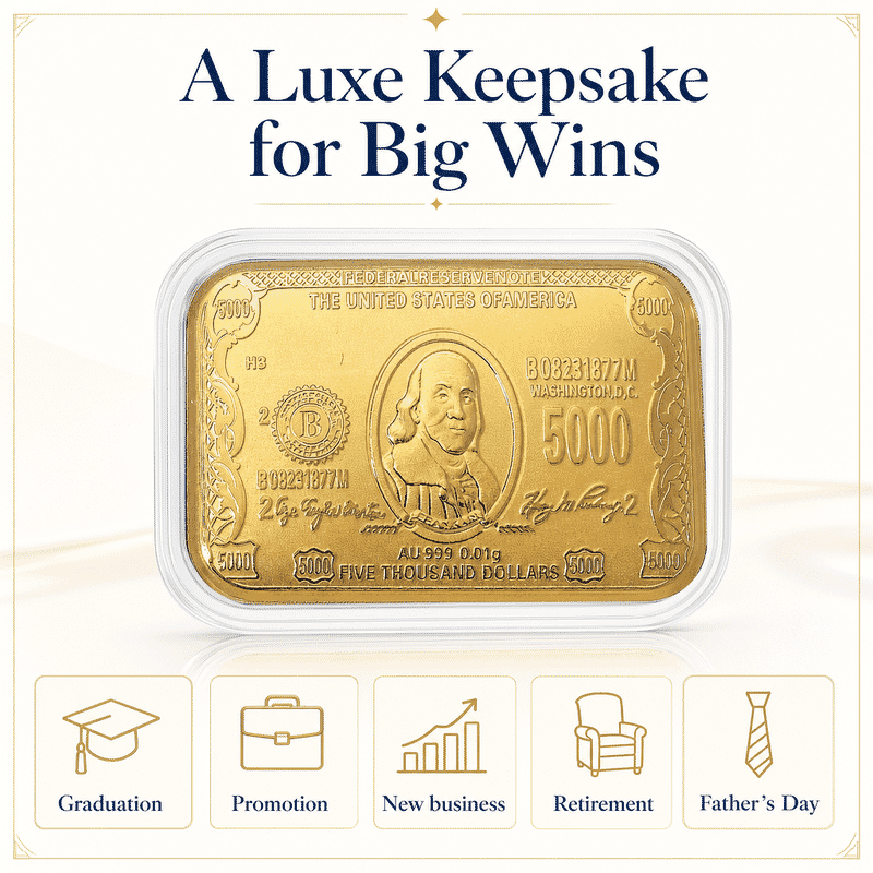 Currency 24k Gold Embossed Sheet 10mg