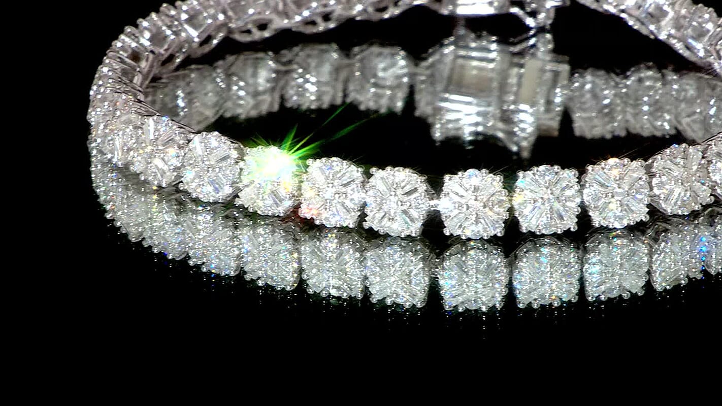 D'Joy Moissanite Bracelet in Rhodium Over Sterling Silver (8.00 In) 6.90 ctw