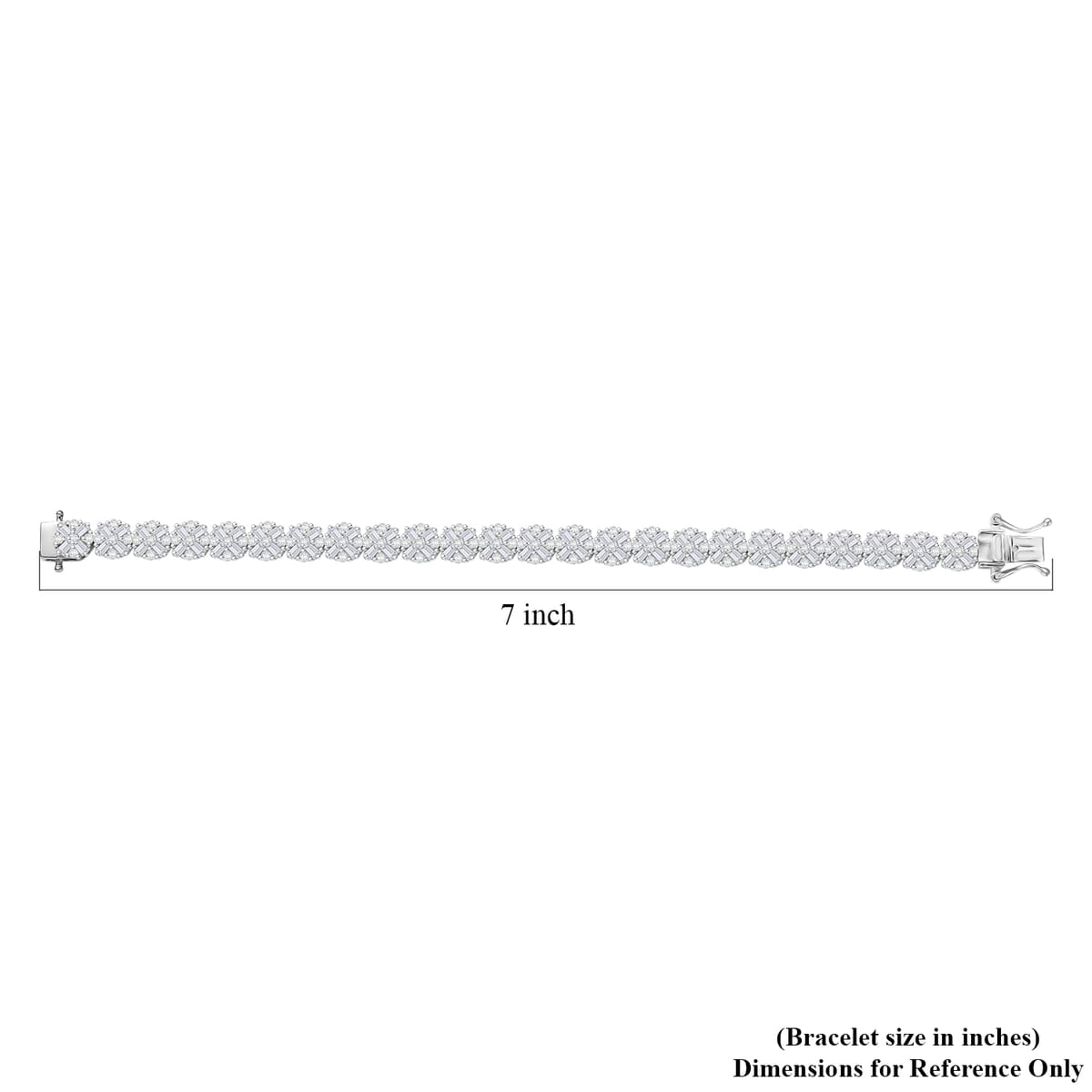 D'Joy Moissanite 5.80 ctw Bracelet in Rhodium Over Sterling Silver (6.50 In) image number 4