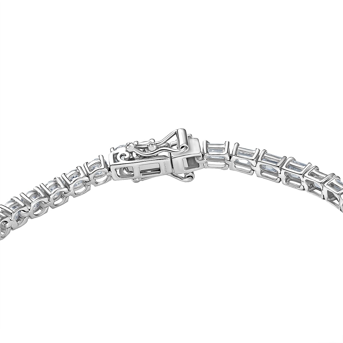 D'Joy Moissanite 9.30 ctw Regalia Line Bracelet in Rhodium Over Sterling Silver (8.00 In) image number 3
