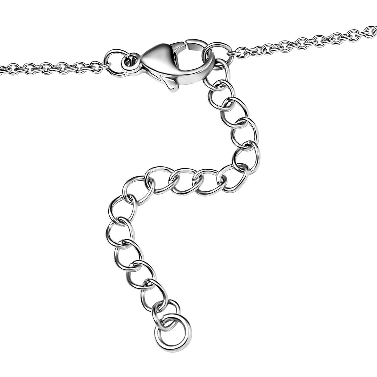 Ever True Chrysocolla 8.50 ctw Mermaid’s Melody Necklace in Platinum Bond and Stainless Steel 18 Inches image number 4