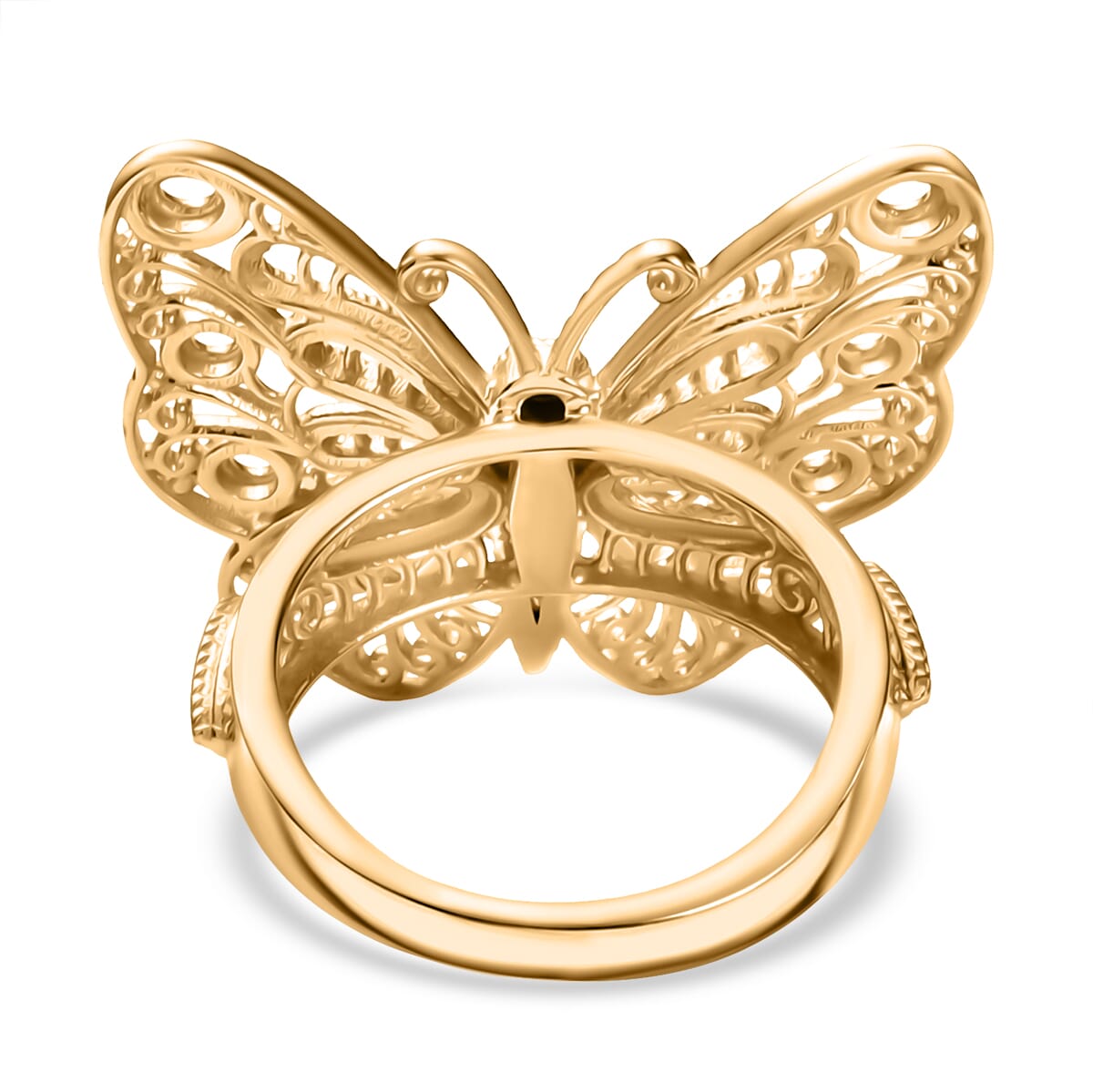 D'Joy Butterfly Ring in 18K Vermeil Yellow Gold Over Sterling Silver (Size 10.0) 6.30 Grams image number 4