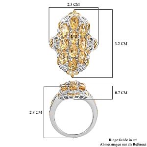 Brazilian Citrine 4.70 ctw Ring in Silvertone (Size 9)