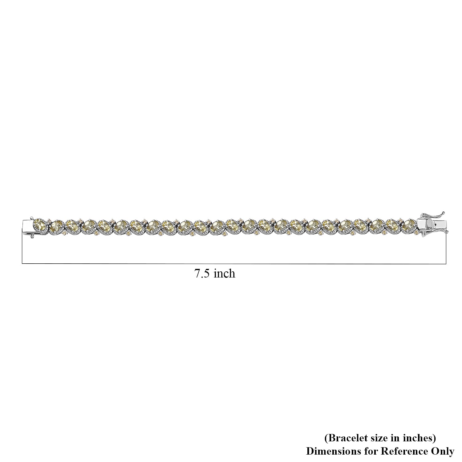 D'Joy Madagascar Yellow Apatite and Yellow Sapphire 11.65 ctw Floral Vine Bracelet in Rhodium Over Sterling Silver (7.25 In)