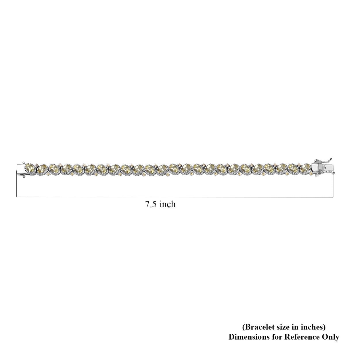 D'Joy Yellow Apatite and Yellow Sapphire 11.65 ctw Bracelet in Rhodium Over Sterling Silver (7.25 In) image number 3